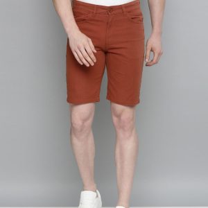The Indian Garage Co Men Rust Slim Fit Chino Shorts Price