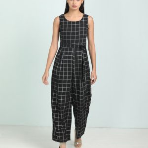Tokyo Talkies Checkered Women Jumpsuit