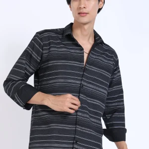RODEIZ Men Regular Fit Striped Casual Shirt