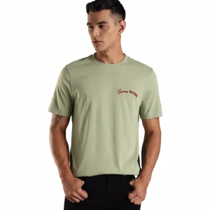 Tommy Hilfiger Men Solid Round Neck Cotton Relaxed Fit T-shirt