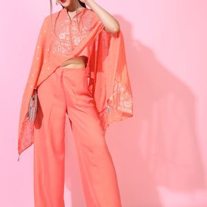 Vishudh Women Ethnic Top Pant Set