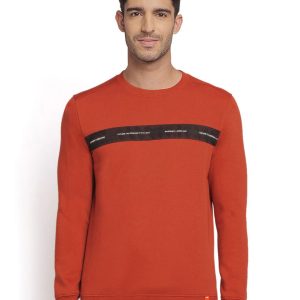 Wildcraft Men Rust Cotton Sweatshirt Price