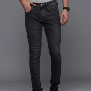 Louis Philippe Jeans Men Charcoal Super Slim Fit Low-Rise Light Fade Stretchable Jeans Price