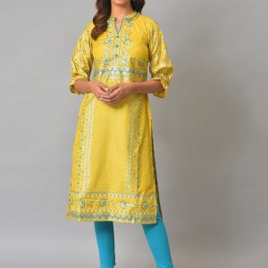 AURELIA Women Ethnic Motifs Printed Block Print Kurta Price