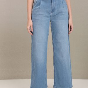 U.S. Polo Assn. Women Wide Leg Cotton High-Rise Light Fade Stretchable Jeans Price