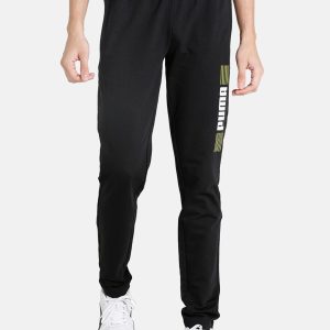 Puma Men Black Solid Sports Slim Fit Track Pants Price