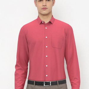 Peter England Men Red Formal Shirt Price