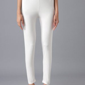 AURELIA Women White Solid Slim Fit Leggings Price