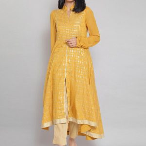 AURELIA Women Multicoloured Ethnic Motifs Embroidered Keyhole Neck Flared Sleeves Anarkali Kurta Price