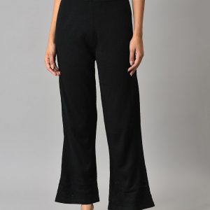 elleven Women Black Palazzos Price
