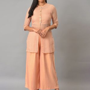 AURELIA Women Layered Kurti with Palazzos Price
