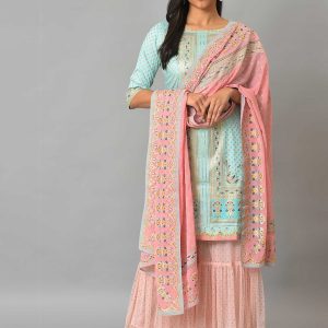 AURELIA Ethnic Motifs Printed Kurta And Skirt With Dupatta Price