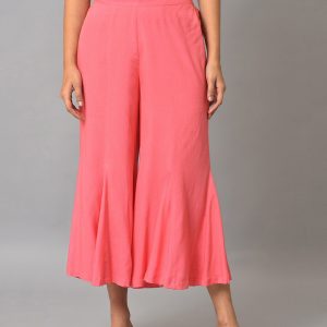 AURELIA Women Flared Chambray Palazzos Price