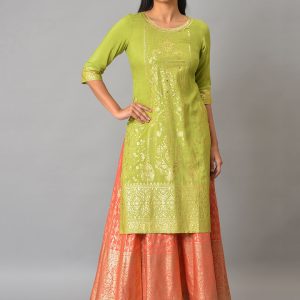 AURELIA Women Foil Printed Flared Skirts Price