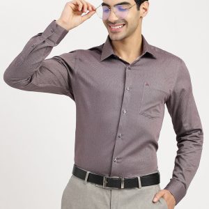 Arrow Men Slim Fit Pure Cotton Geometric Micro Print Formal Shirt Price