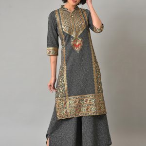 AURELIA Ethnic Motifs Printed Kurta with Palazzos Price