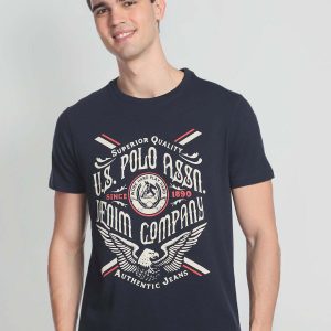 U.S. Polo Assn. Denim Co. Brand Print Slim Fit Pure Cotton T-shirt Price
