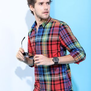 HIGHLANDER Men Red Slim Fit Tartan Checks Opaque Checked Casual Shirt Price