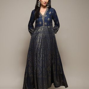 Biba Ethnic Motifs Printed Fit & Flare Maxi Dress Price