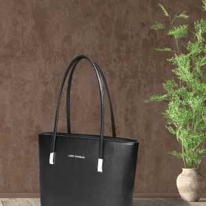 Lino Perros Black Solid Laptop Bag Price