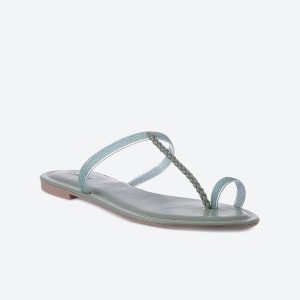Biba Women Green Embellished Flats Price