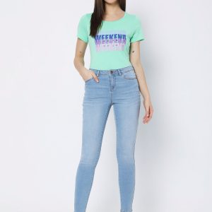 Vero Moda Women Skinny Fit Light Fade Cotton Jeans Price