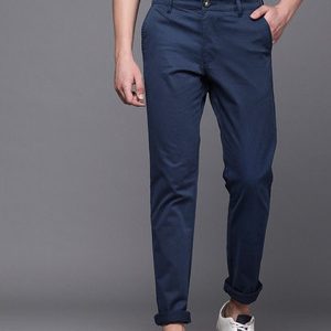 WROGN Slim Fit Men Blue Trousers
