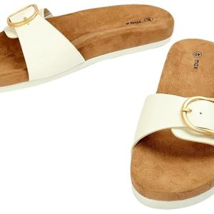Max Women Colourblocked Flats with Buckle