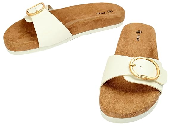 Max Women Colourblocked Flats with Buckle