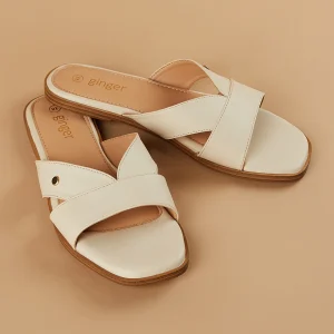 Ginger by Lifestyle Women Slip-On Open Toe Flats