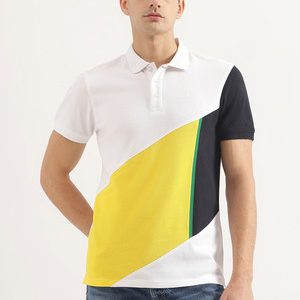 United Colors of Benetton Colorblock Men Polo Neck Multicolor T-Shirt