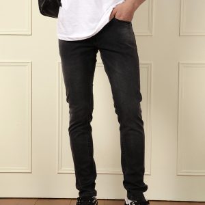WROGN Tapered Fit Men Black Jeans