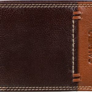 Calfnero Men Casual Brown Genuine Leather Wallet(6 Card Slots)