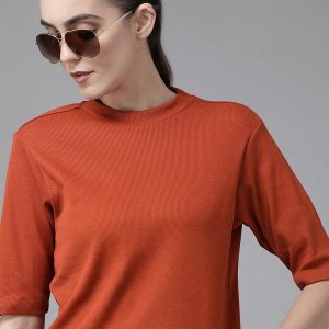 Roadster Casual Solid Women Red Top