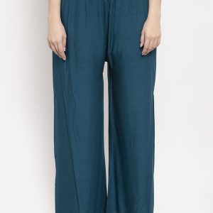 TAG-7 Flared Women Blue Trousers