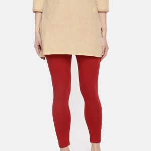 Dollar Missy Ankle Length Ethnic Wear Legging(Maroon, Solid)