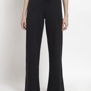 Femea Solid Women Black Track Pants